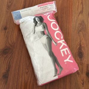 NEW jockey 100% combed cotton French cut underwear panties ELANCE breath white s